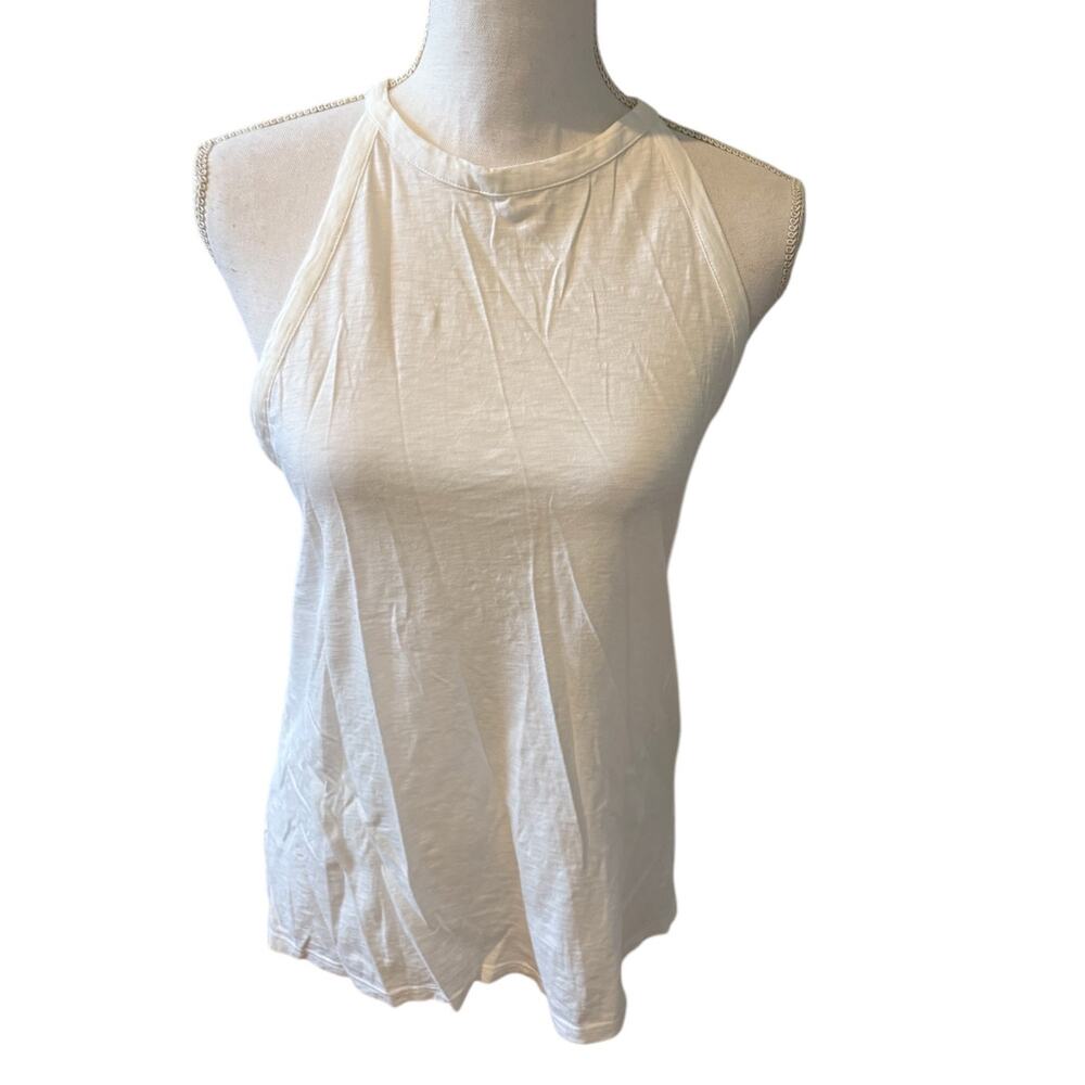 Theory Cutaway Halter Tank Top White S